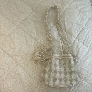 Boho rinestone bucket bag